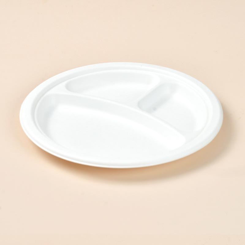 9" 3-compartment Plate
